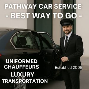 Luxury car service in Lawrenceville - Professional chauffeur assisting passenger